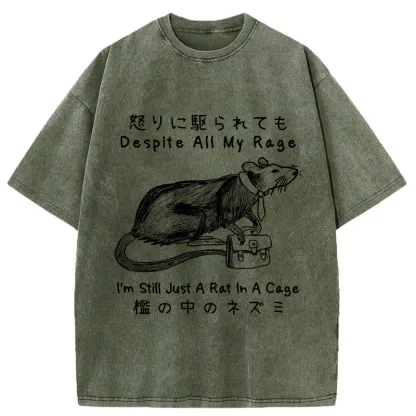 Tokyo-Tiger I'm A Rat In A Cage Washed T-Shirt