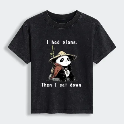 Tokyo-Tiger The Maybe Later Panda Women's Washed T-shirt