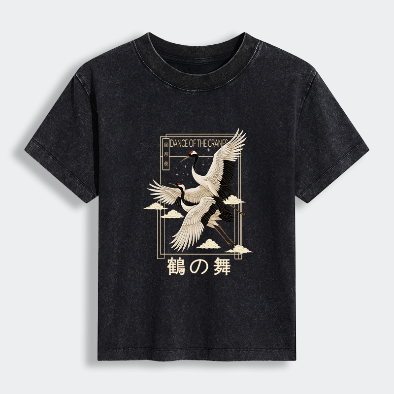 Tokyo-Tiger Dance Of The Cranes Women's Washed T-shirt