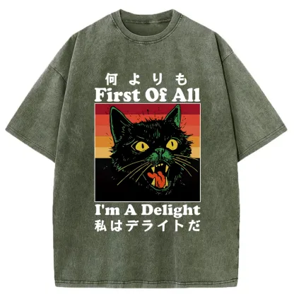 Tokyo-Tiger I'm A Delight Washed T-Shirt