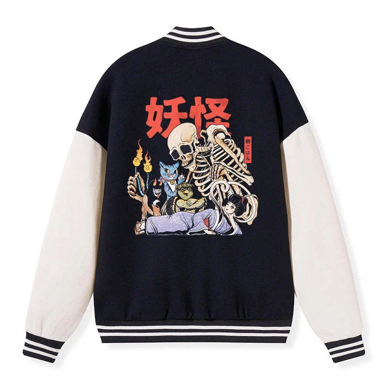 Tokyo-Tiger The Yokai Club Embroidery Varsity Jacket Sale
