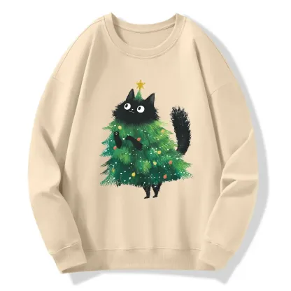 Tokyo-Tiger Christmas Tree Cat Japan Classic Sweatshirt