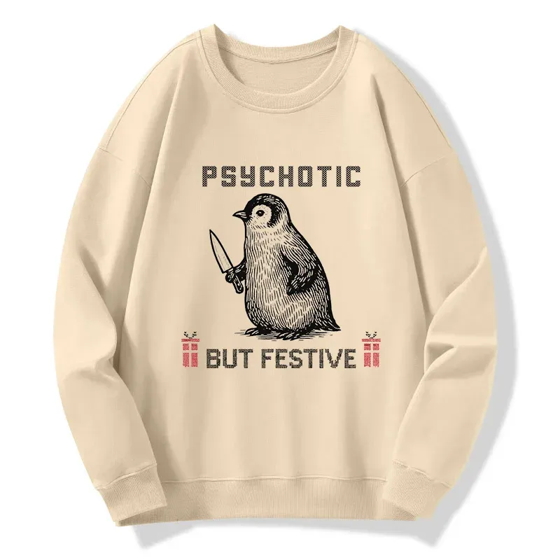 Tokyo-Tiger Overstimulated but Festive Christmas Classic Sweatshirt