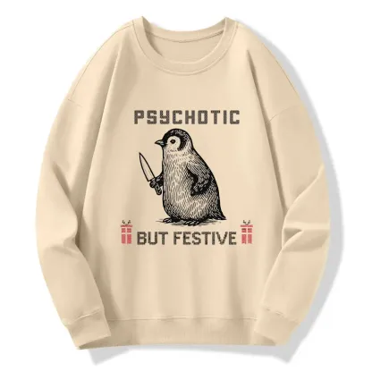 Tokyo-Tiger Overstimulated but Festive Christmas Classic Sweatshirt