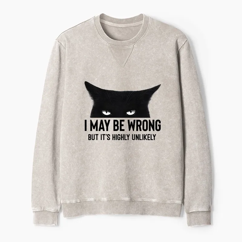 Tokyo-Tiger Cat Can Do No Wrong Washed Terry Sweatshirt