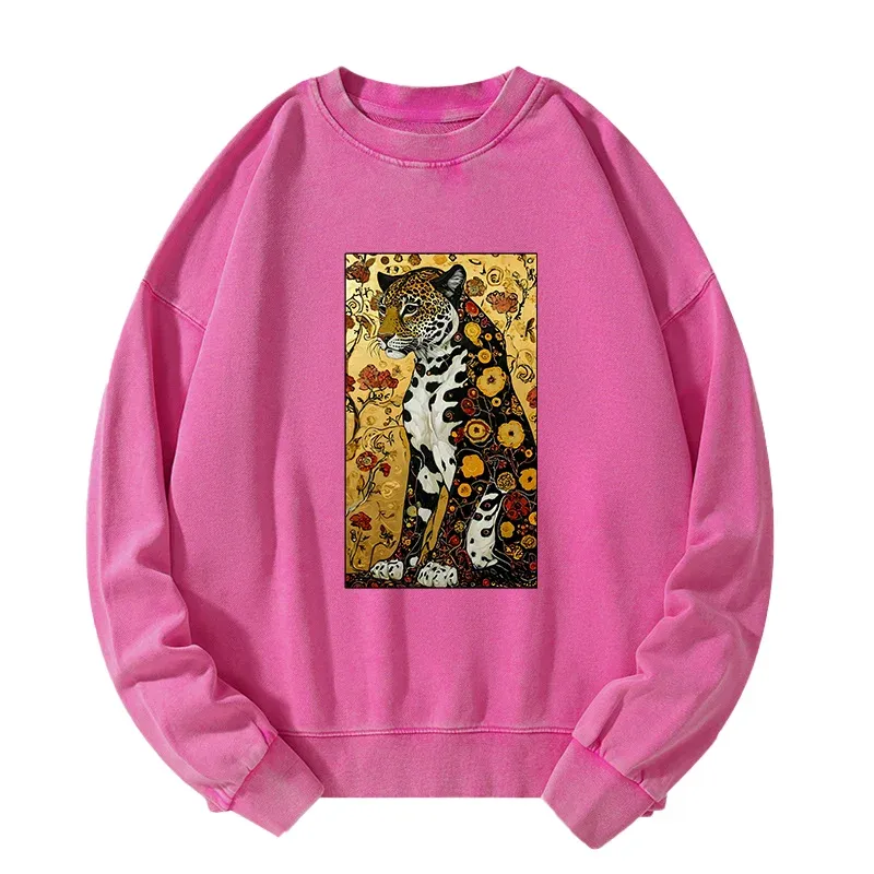 Tokyo-Tiger Magnificent Leopard Washed Sweatshirt