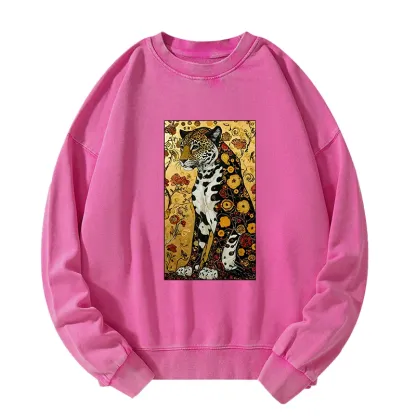 Tokyo-Tiger Magnificent Leopard Washed Sweatshirt