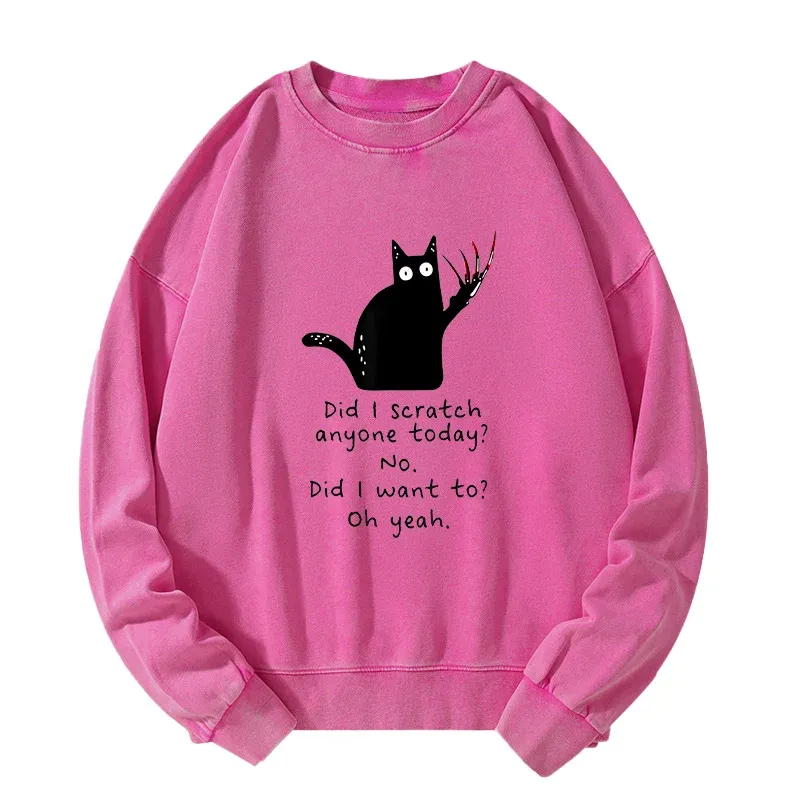 Tokyo-Tiger Cats With Sharp Claws Washed Sweatshirt