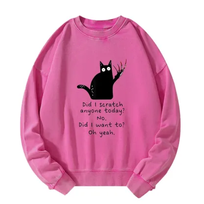 Tokyo-Tiger Cats With Sharp Claws Washed Sweatshirt