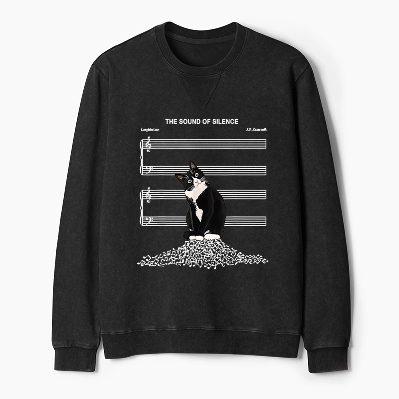 Tokyo-Tiger The Sound Of Silence Washed Terry Sweatshirt