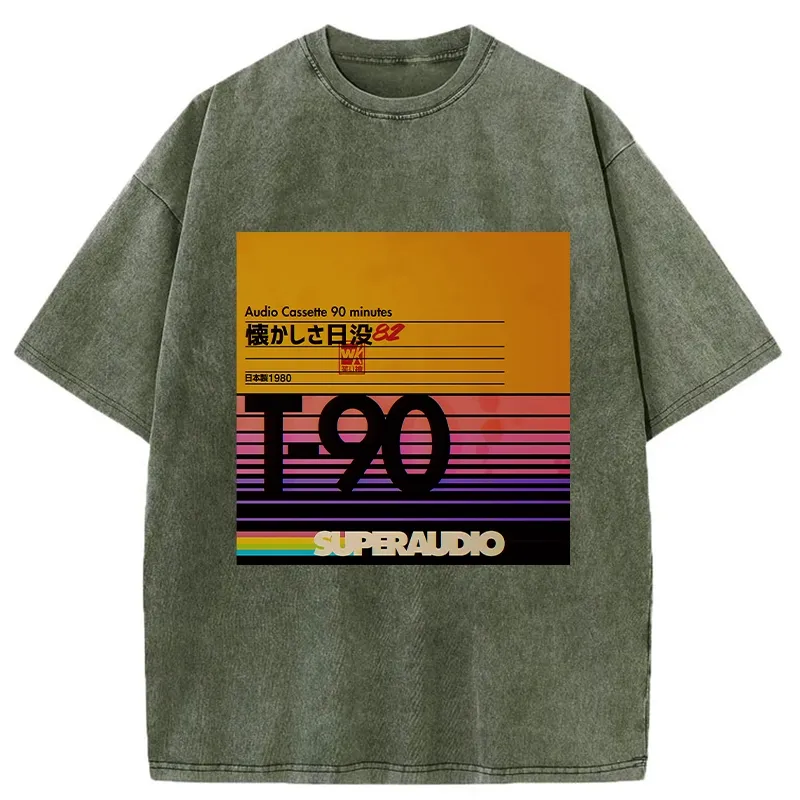 Tokyo-Tiger Audio Cassette 90 Minutes Washed T-Shirt