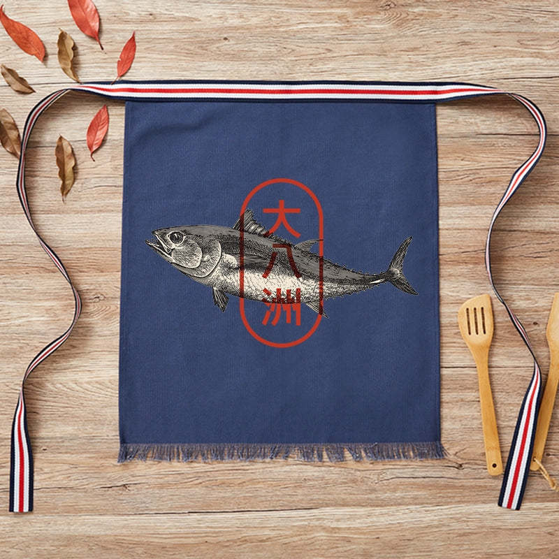 Tokyo-Tiger Sushi Fish Half Apron