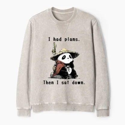 Tokyo-Tiger The Maybe Later Panda Washed Terry Sweatshirt