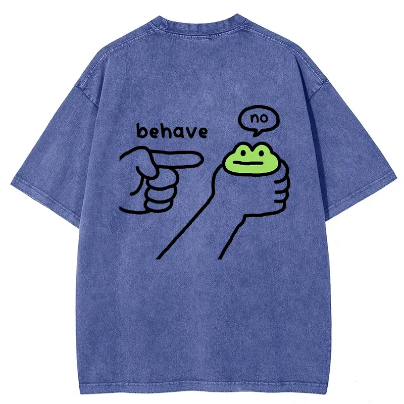 Tokyo-Tiger Dishonest Frog Back Washed T-Shirt