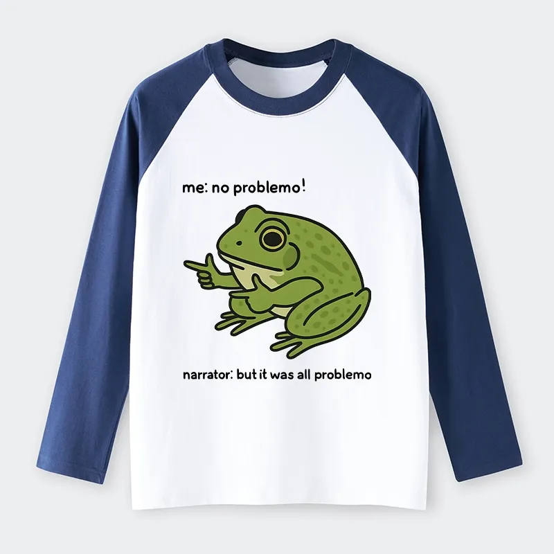 Tokyo-Tiger Stupid Frog Meme Raglan Long Sleeve T-shirt
