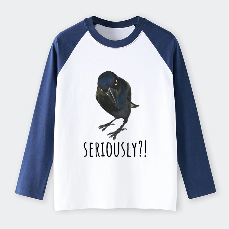 Tokyo-Tiger Raven's Question Raglan Long Sleeve T-shirt