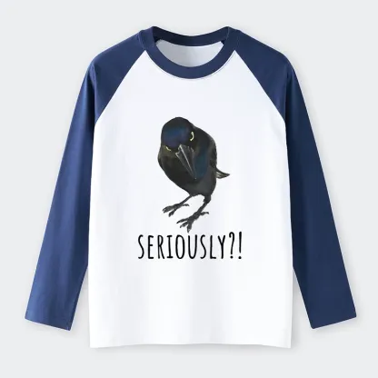 Tokyo-Tiger Raven's Question Raglan Long Sleeve T-shirt