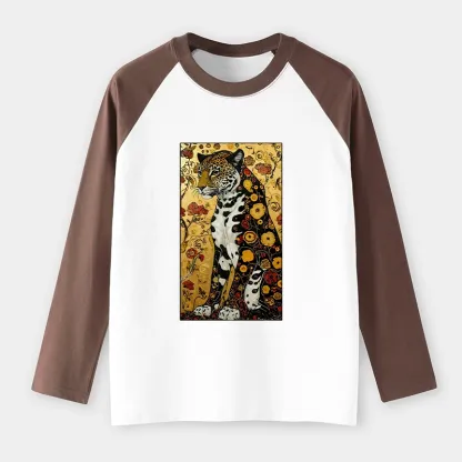 Tokyo-Tiger Magnificent Leopard Raglan Long Sleeve T-shirt