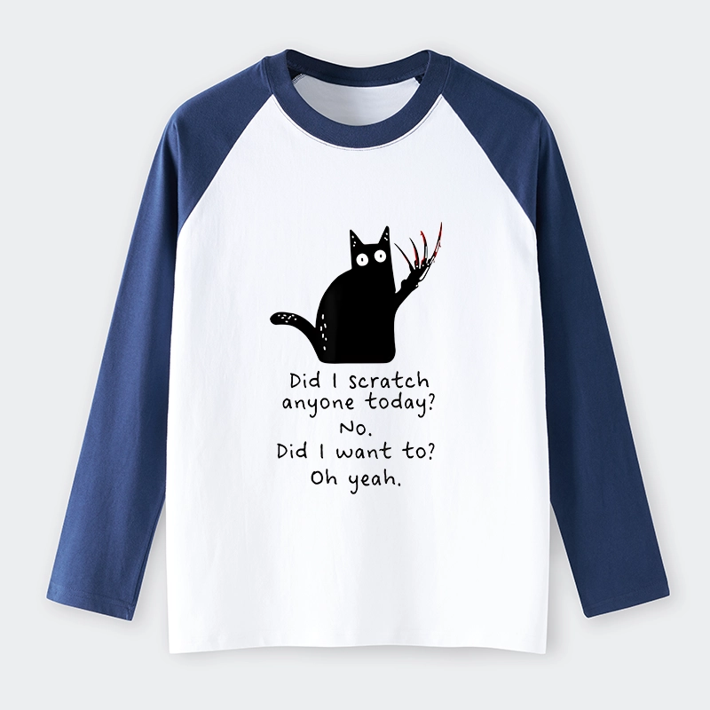 Tokyo-Tiger Cats With Sharp Claws Raglan Long Sleeve T-shirt