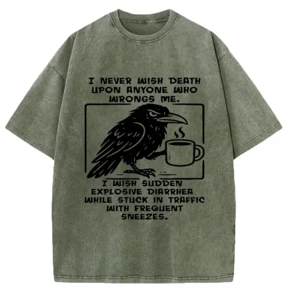 Tokyo-Tiger Curse Of The Raven Washed T-Shirt