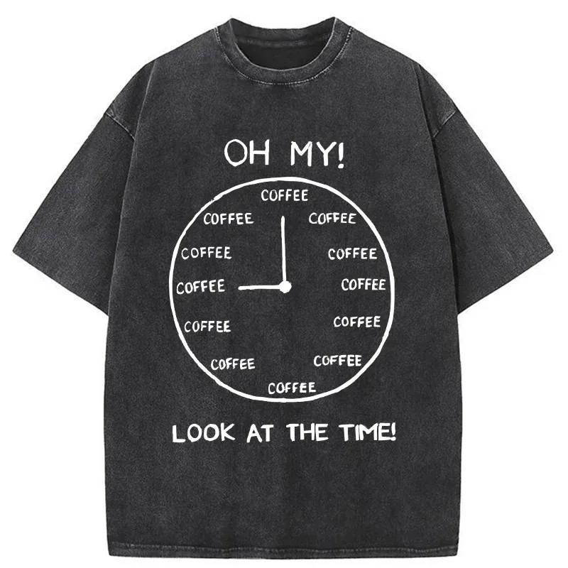 Tokyo-Tiger Coffee Time Washed T-Shirt