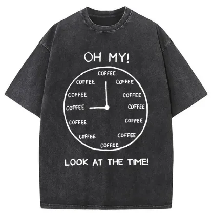 Tokyo-Tiger Coffee Time Washed T-Shirt