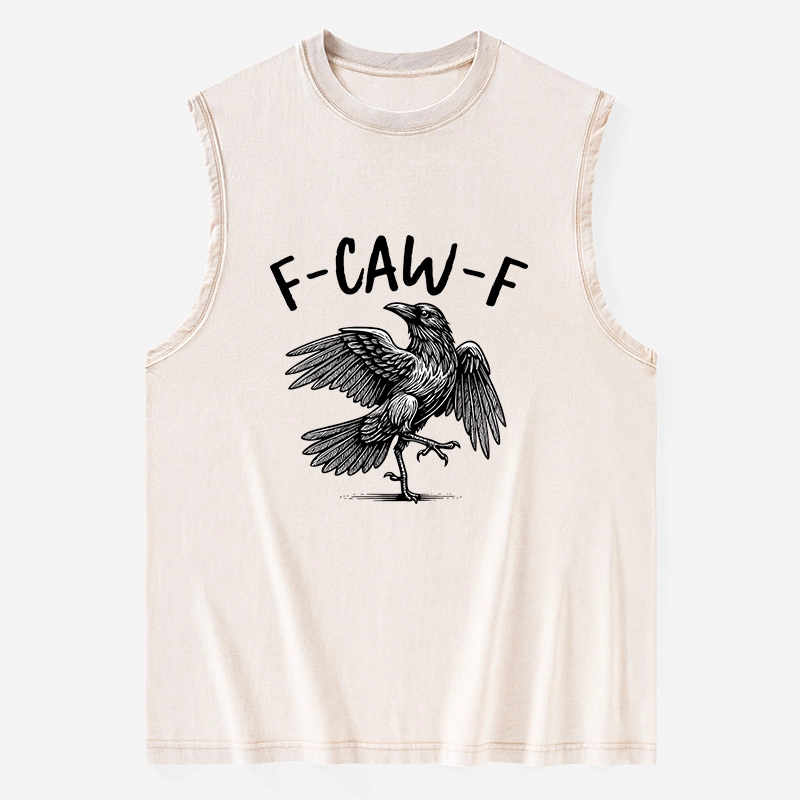 Tokyo-Tiger Crow's Cry Funny Washed Tank