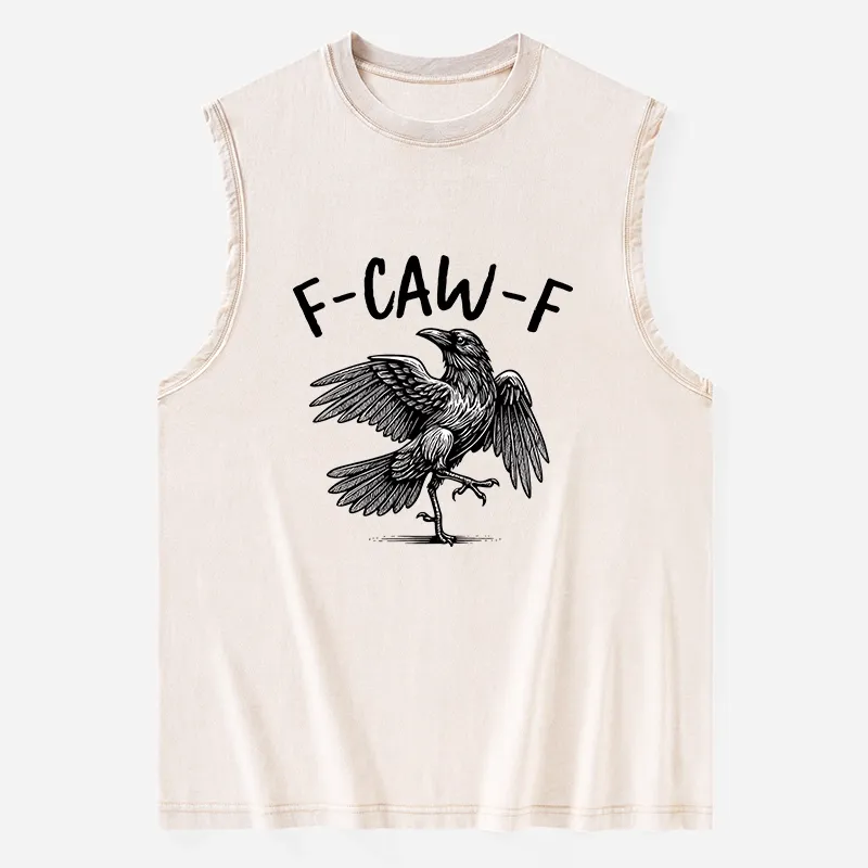 Tokyo-Tiger Crow's Cry Funny Washed Tank