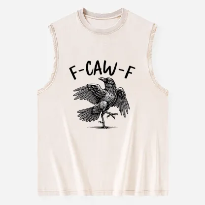 Tokyo-Tiger Crow's Cry Funny Washed Tank