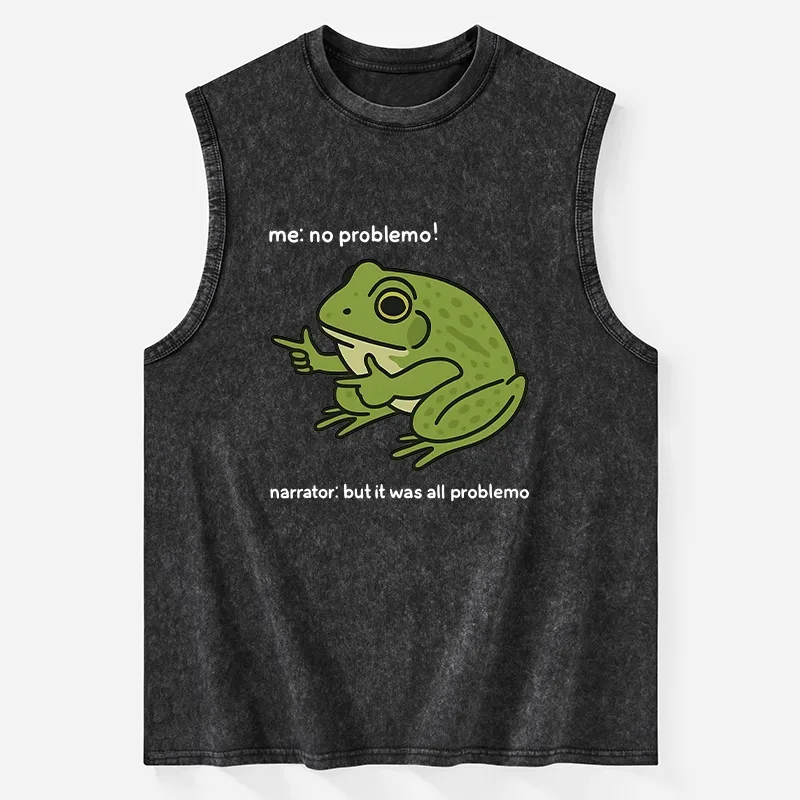 Tokyo-Tiger Stupid Frog Meme Washed Tank