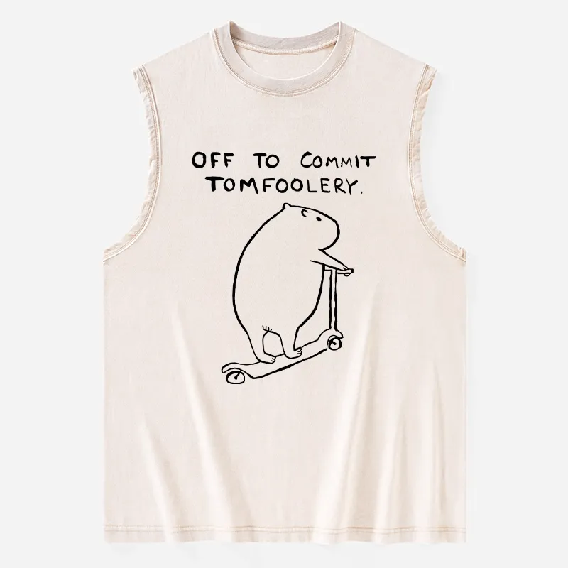 Tokyo-Tiger Capybara Is Ready To Do Something Bad Washed Tank