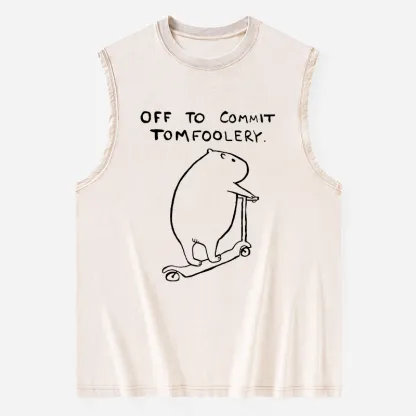 Tokyo-Tiger Capybara Is Ready To Do Something Bad Washed Tank