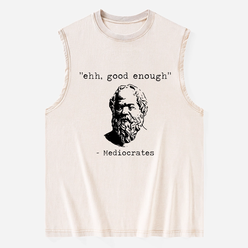 Tokyo-Tiger Mediocrates Meme Washed Tank