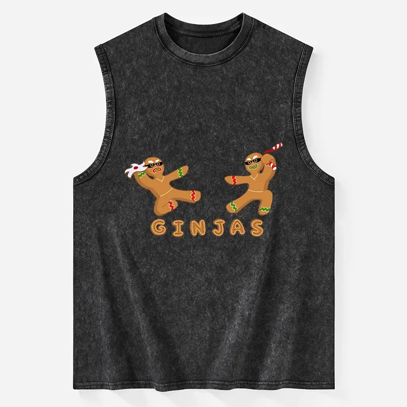 Tokyo-Tiger Gingerbread Ninja Washed Tank