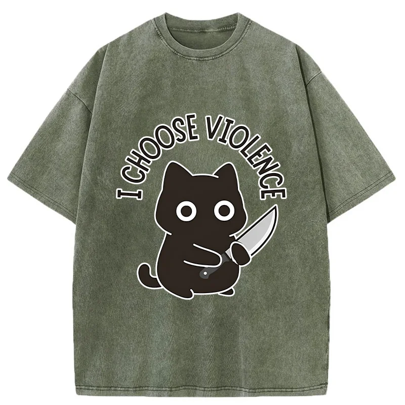 Tokyo-Tiger Threat Of The Black Cat Washed T-Shirt