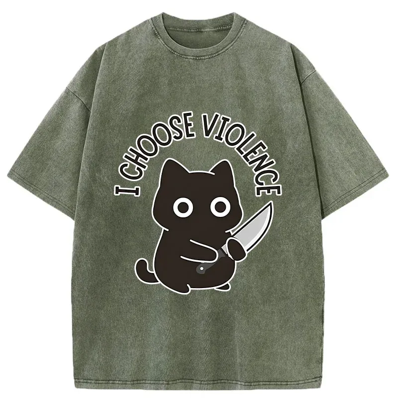 Tokyo-Tiger Threat Of The Black Cat Washed T-Shirt