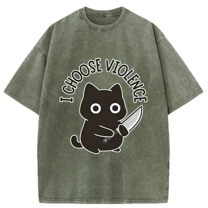 Tokyo-Tiger Threat Of The Black Cat Washed T-Shirt
