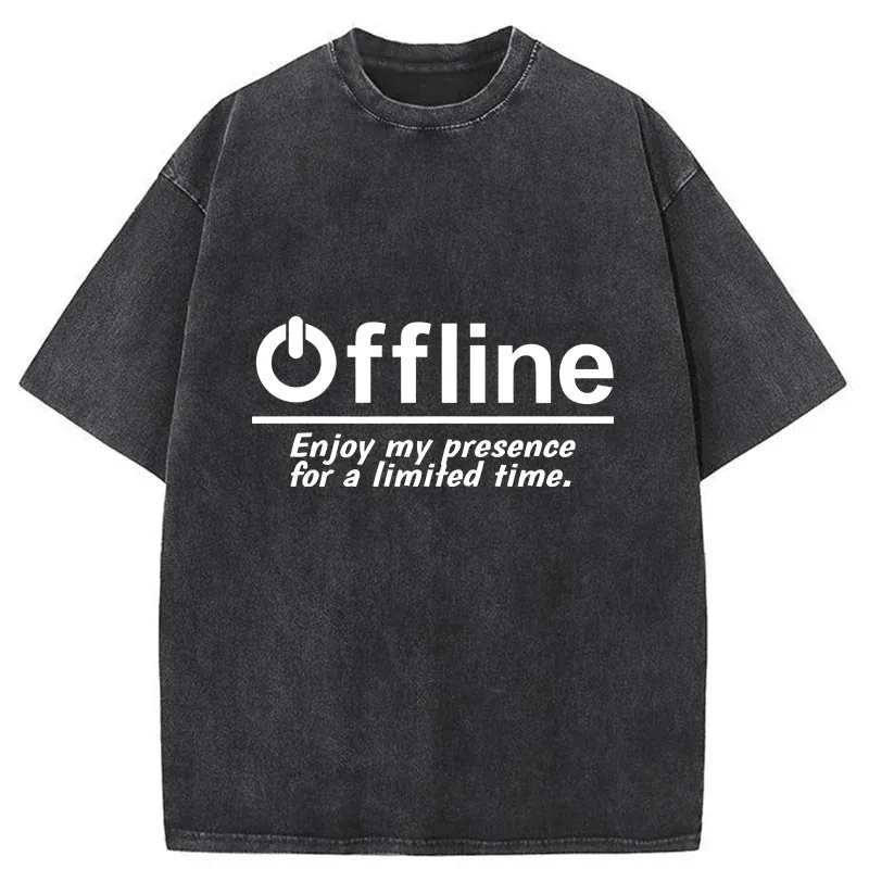 Tokyo-Tiger Offline Gamer Washed T-Shirt