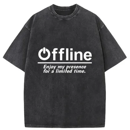 Tokyo-Tiger Offline Gamer Washed T-Shirt