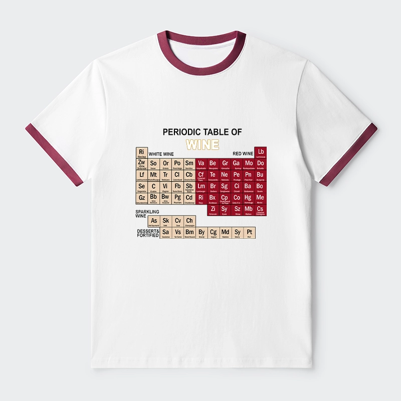 Tokyo-Tiger Table of Elements of Wine Trim T-Shirt