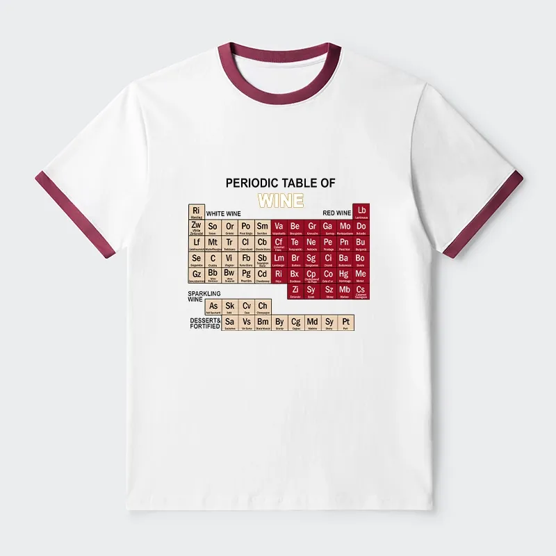 Tokyo-Tiger Table of Elements of Wine Trim T-Shirt