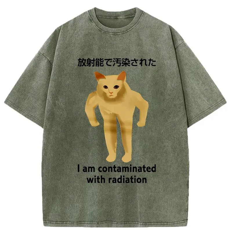 Tokyo-Tiger Mutant Cat Funny Washed T-Shirt
