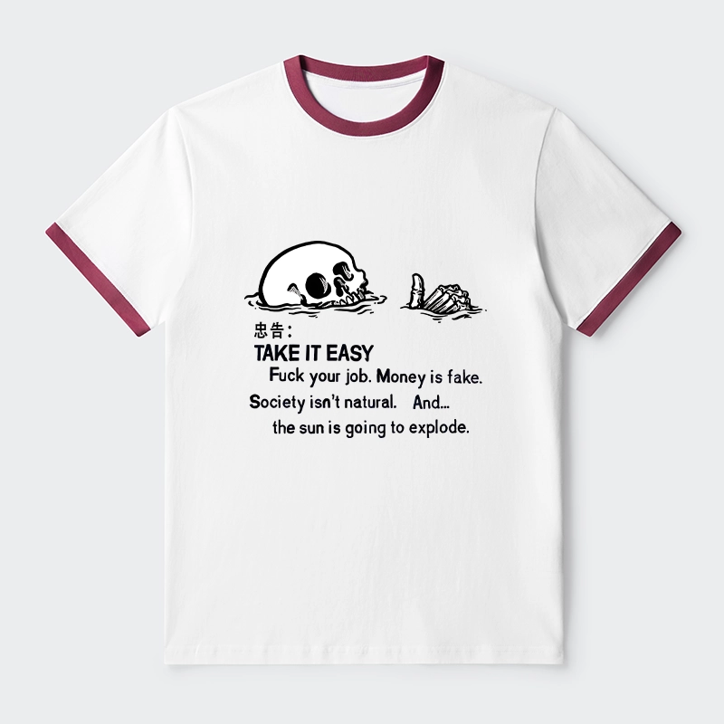 Tokyo-Tiger Skeleton Ridicule Trim T-Shirt