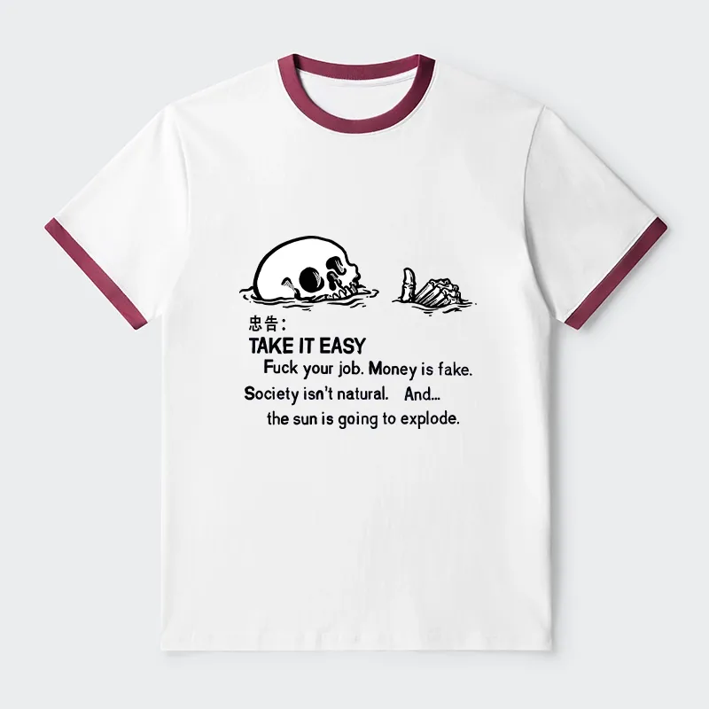 Tokyo-Tiger Skeleton Ridicule Trim T-Shirt