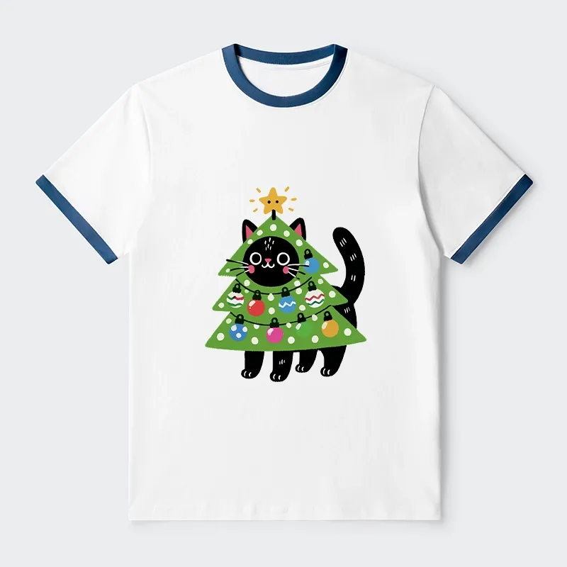 Tokyo-Tiger Christmas Tree Cat Trim T-Shirt