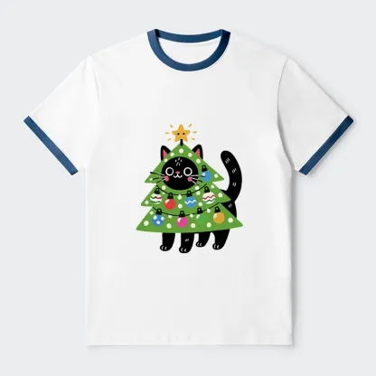 Tokyo-Tiger Christmas Tree Cat Trim T-Shirt