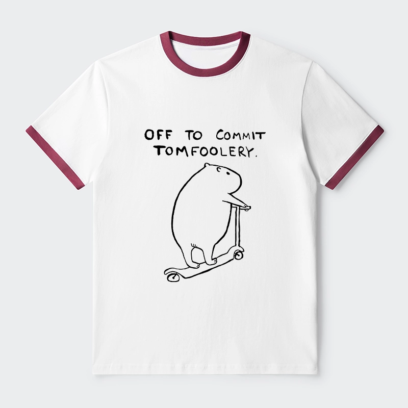 Tokyo-Tiger Capybara Is Ready To Do Something Bad Trim T-Shirt