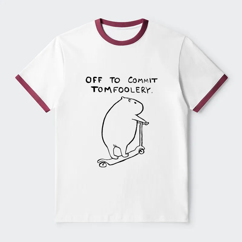 Tokyo-Tiger Capybara Is Ready To Do Something Bad Trim T-Shirt