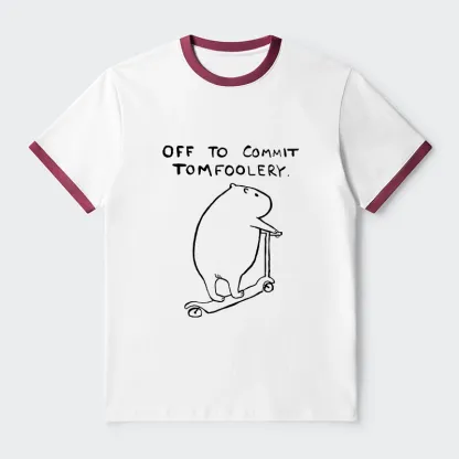 Tokyo-Tiger Capybara Is Ready To Do Something Bad Trim T-Shirt