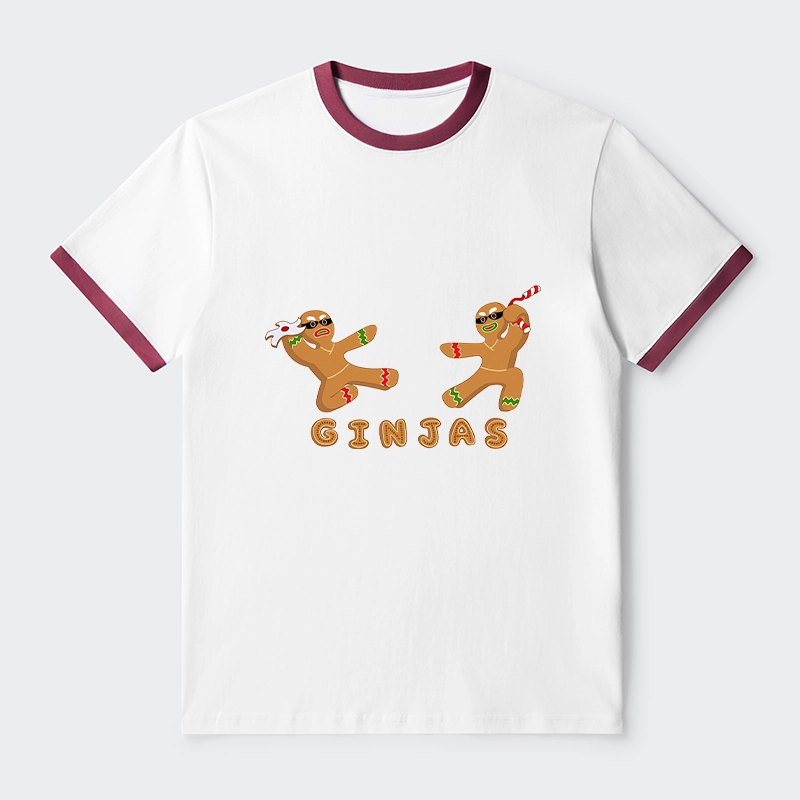 Tokyo-Tiger Gingerbread Ninja Trim T-Shirt